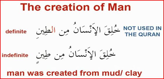 Man was created from clay/mud